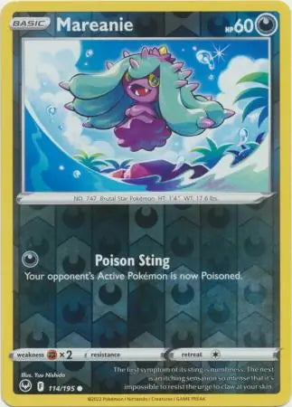 Silver Tempest Mareanie #114/195 reverse holo